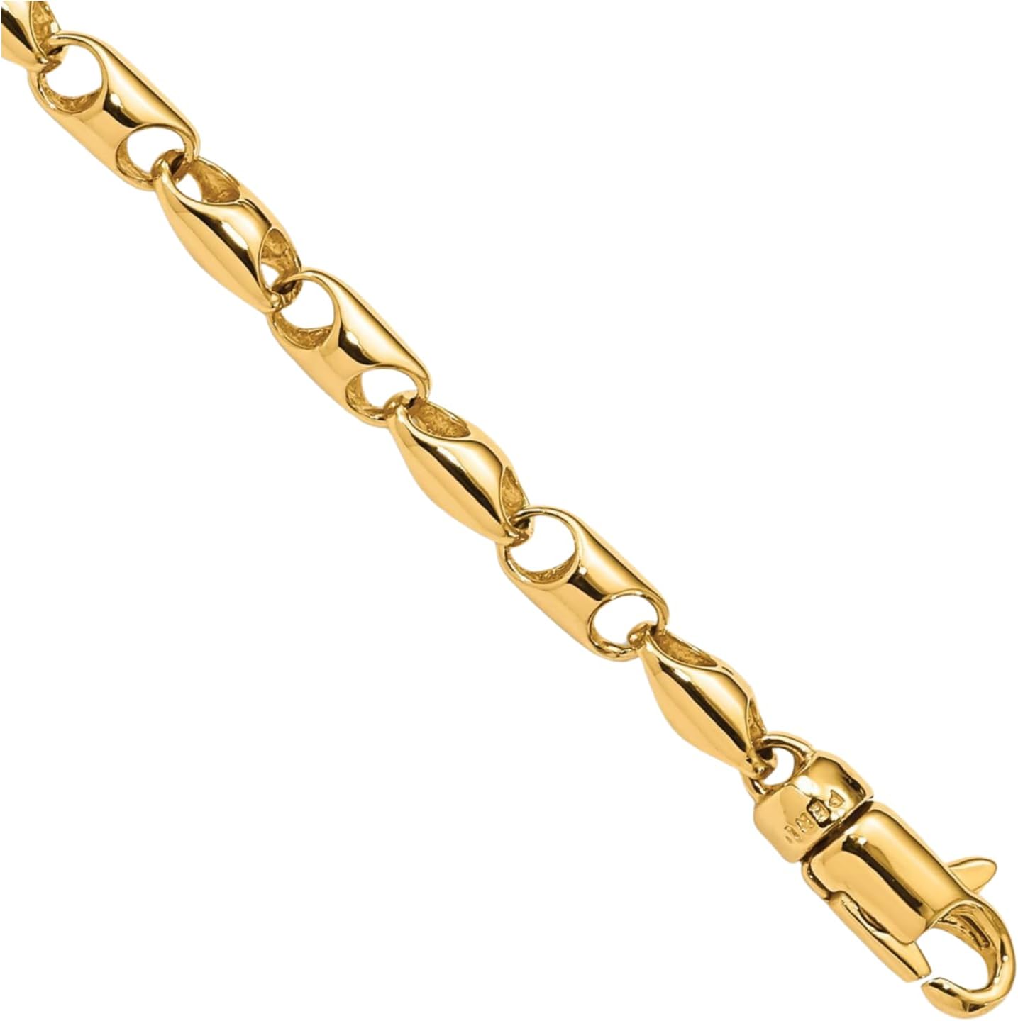 IceCarats 14K Yellow Gold 3.1mm Link Chain Bracelet, Polished