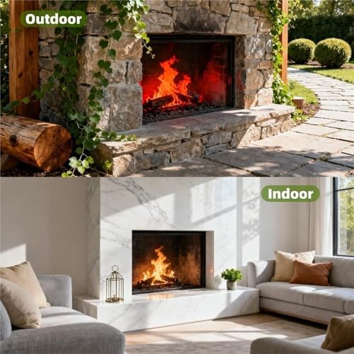 3 Panel Folding Metal Fireplace Screen with Doors, Locking Spark Guard Mesh, Safe Fireproof Cover for Bedroom, Living Room, Home Decor (Black)