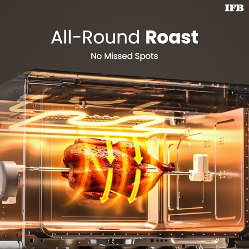 Image of IFB 30L, Multi-Stage Cooking Rotisserie, Grill & Convection Microwave with Air Fry, Cooling System, 10 Power Levels, Fermentation mode, 125 Auto Cook Menus, Auto Defrost, Auto Reheat (30BRC4, Black)