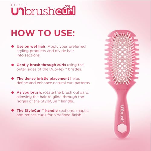 Image of FHI Heat UNbrush Curl Collection for Pain-Free Brushing & Curl Enhancing Styling for Curly Hair Types - Use on Wet Hair Only