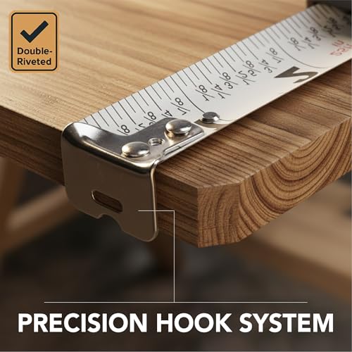 mr pen- steel retractable tape measure with fractions 25-foot easy read tape measure 25 ft