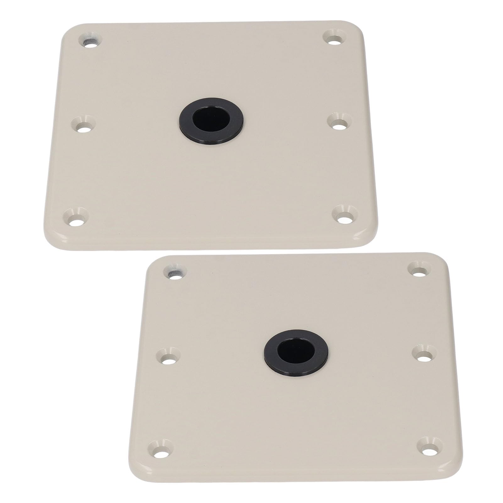 2Pcs Boat Seat Base Plate Mount 3/4in Pin Bracket 7in X 7in Aluminum Alloy Marine Heavy Duty Pedestals Beige
