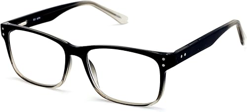 V.W.E. Gafas de lectura rectangulares de gran calidad para hombres grandes - Lector de calidad óptica de ajuste ancho