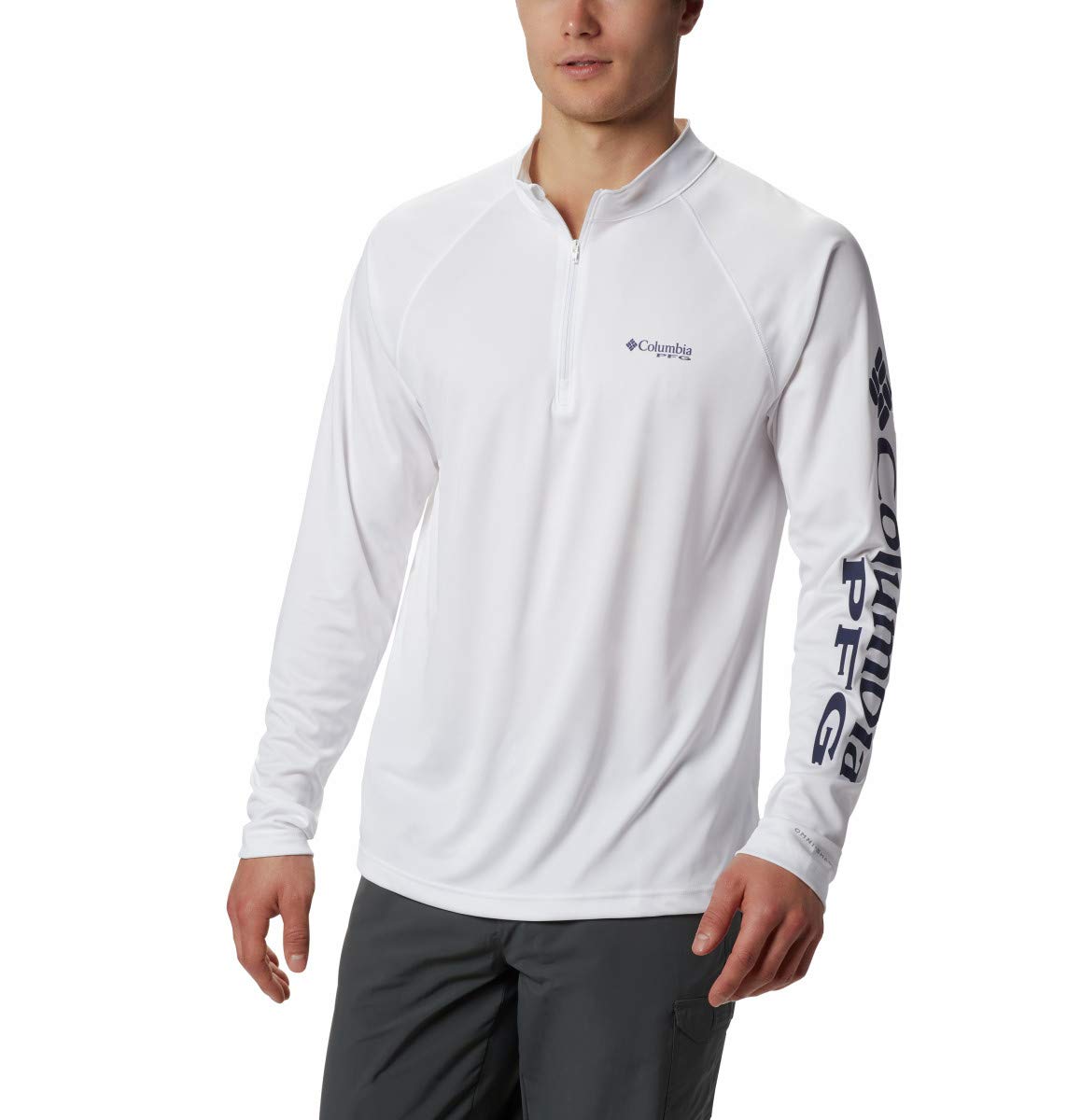 T-shirt Manches Longues Homme Columbia PFG T-shirt Manches Longues Pêche - UPF 50 - Séchage Rapide - Design Drapeau Poisson Protection Solaire UPF50