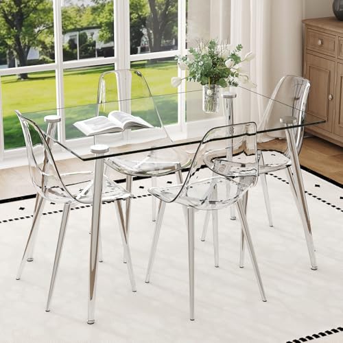 Ebullient Glass Dining Table Set for 4, 51