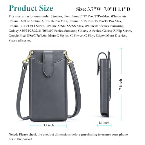 Image of Peacocktion Small Crossbody Cell Phone Purse for Women, Lightweight Mini Small Crossbody Bags for Women with Card Slots