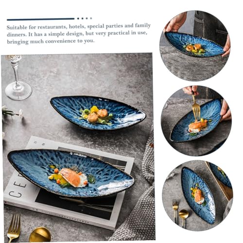 Plato grande japonés de cerámica para sushi con esquinas redondeadas miniatura 6
