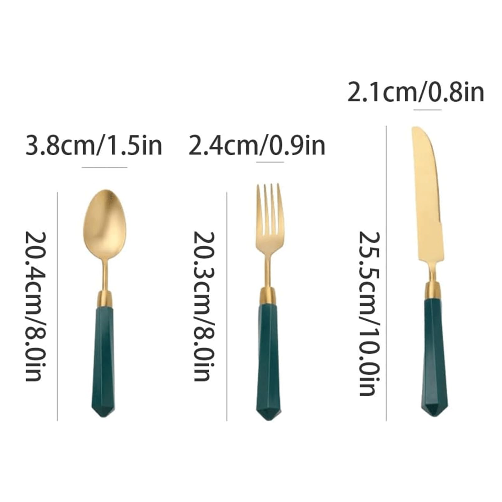 Rieort Couteau Fourchette cuillère 3 pièces Ensemble de Couverts en Acier Inoxydable Ensemble d'argenterie Ensemble de Vaisselle Occidentale Steak Ensemble de Vaisselle Portable