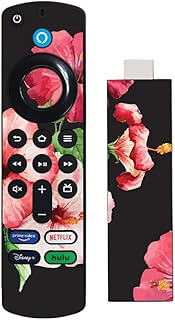 MightySkins Skin Compatible with Amazon Fire TV Stick 4K Max - Hibiscus | Protective, Durable, and Unique Vinyl Decal wrap...