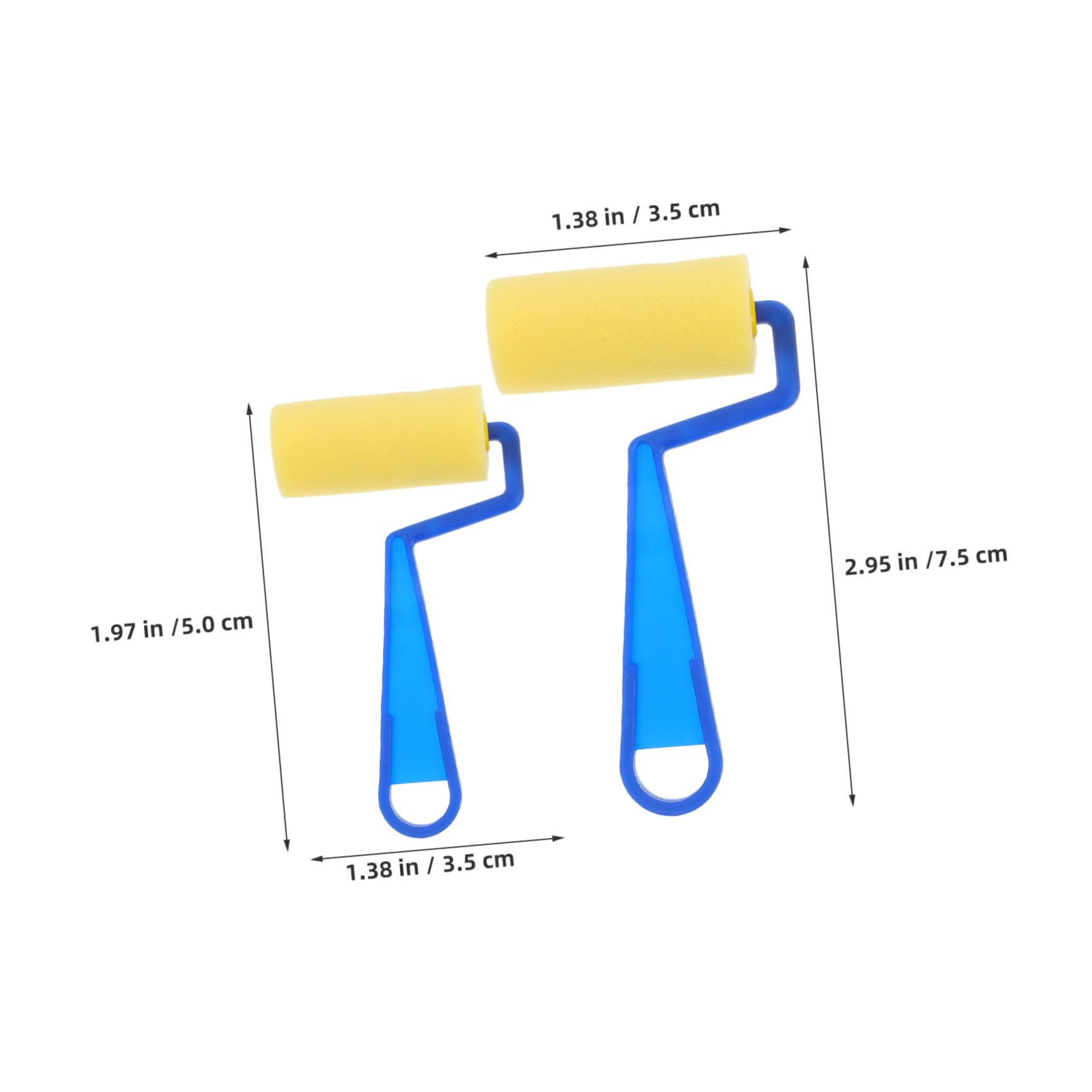 Zerodeko 20 Pezzi Rulli Spugna per Pittura Kit Pennelli Spugna Piccoli per Attività Creative DIY Strumenti Pittura per Arte e Lavoretti Educativi