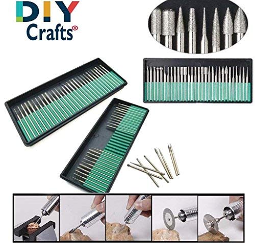 Image of DIY Crafts Pack Of 30 Pcs, Design No #1, 30X Diamond Burr Bits Drill for Engraving Carving DI (Pack Of 30 Pcs, Design No #1)