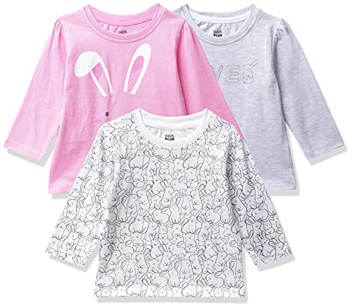 Image of miniklub Girls Grey Printed Pure Cotton Top
