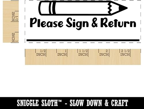 Miniatura 8 de Please Sign and Devurn - Sello de tinta de goma autoentintado para la escuela, 1-12 pulgadas, pequeño, tinta azul