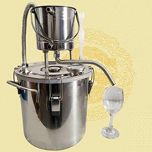 FayeLong CASA 12~20 L DIY Alambicco Alcol Vino Whisky Distillatore Distillazione Temperatura Serpentina Acqua Oli Essenziali Vodka Grappa Distillatori Completo Kit di Birra Nuovo