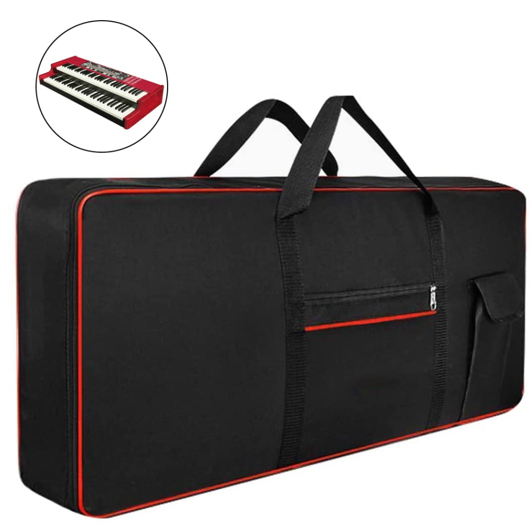 Bolsa de transporte para teclado Estuche para piano electrónico de 61 teclas Estuche impermeable y antigolpes de tela Oxford Estuche azul para teclado de 61 teclas Estuche para piano eléctrico Bolsa p