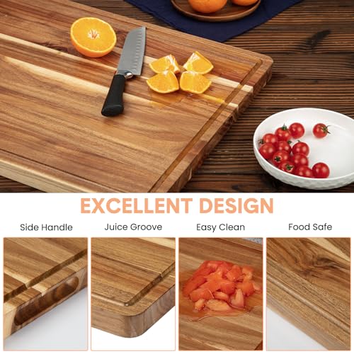 Tabla de Cortar de Madera Acacia Extra Grande 24x18 pulg miniatura 6