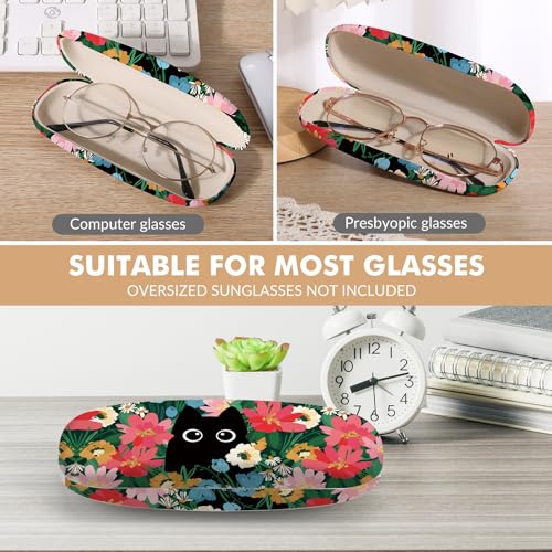 Image of Glasses Case Hard Shell,Portable Protective Eyeglasses Case, Eyeglass Holder Box with Cleaning Cloth, for men women