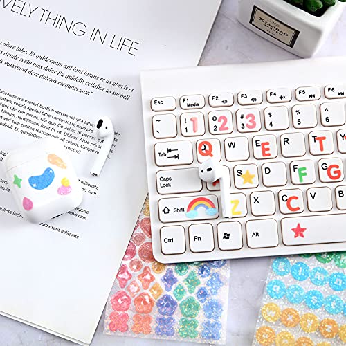 image for Outus 24 Sheet Number Letter Stickers Colorful Decorative Stickers Alp
