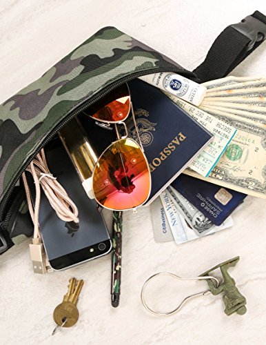 Fydelity Army Camo Fanny Pack Crossbody Bags For Women Festival Bag Cute Fanny Packs For Women Fashionable Concert Rave Accessories Small Fanny Pack For Men Womens Fashion Belt Waist Hip Bum Slim 90S #TOP7