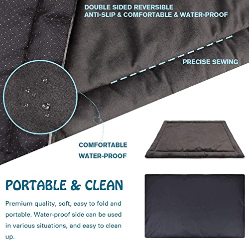 Allisandro Water-Proof Dog Bed, Washable Mat Crate Pad, Durable Pet Beds Soft Dog Mattress, Anti-Slip Kennel Pads For Dogs, Cats And Small Animal, Grey (31.4 X 23.6 Inches) #TOP2