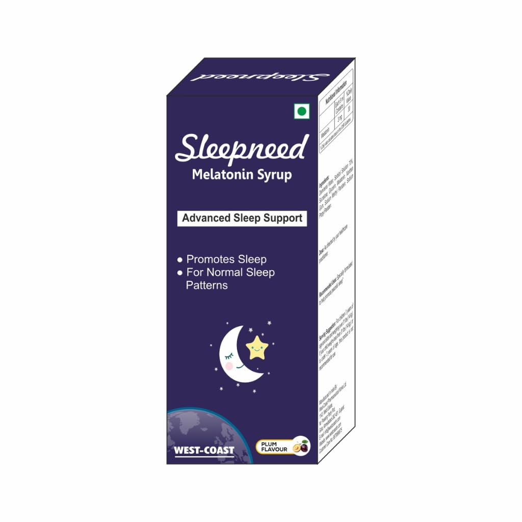 WEST-COAST Sleepneed Melatonin syrup | Formulated to Promote Peaceful Sleep | Advanced Sleep Support | Stay Asleep Longer, Easy to Take, Faster Absorption -100ml
