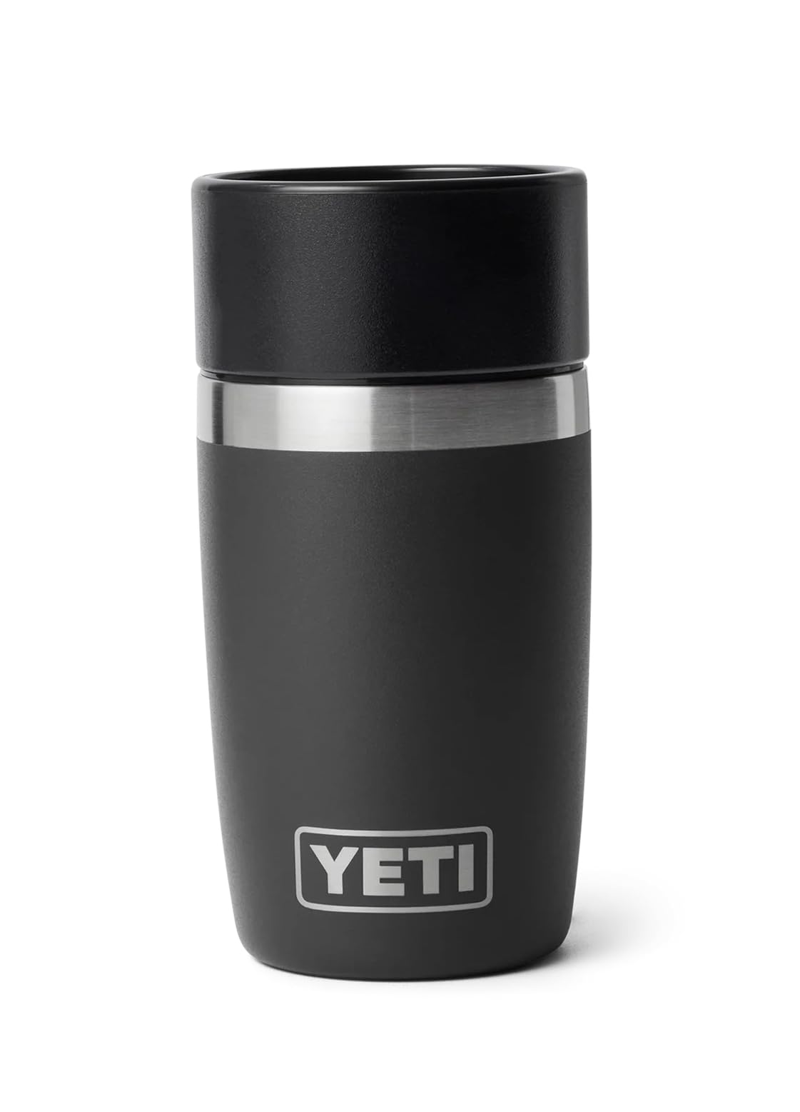 YETI Rambler Bottiglia da Viaggio, Bottiglia per Caffè Isolata Vacuum in Acciaio Inossidabile con Cap Commuter Leakproof Hotshot, nero, 237 ml