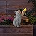 Hahood Solar Cat Garden Statue Outdoor Decor Cat Figurine with Butterfly Clearance Welcome Sign for Yard Lawn Ornaments Porch Patio Balcony Housewarming Unique Birthday Gifts for Grandma Mom Women