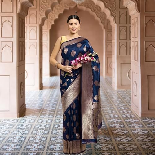KNETLI Saree for Women With Unstitched Blouse2