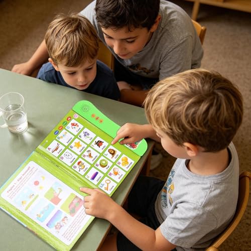 Libro interactivo con sonido bilingüe para evitar el uso de pantallas en niños 3