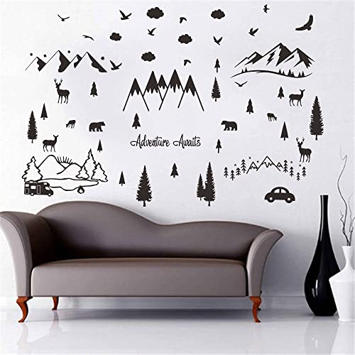Vinilo Decorativo Forest 27"x38" Negro ANFRJJI miniatura 6