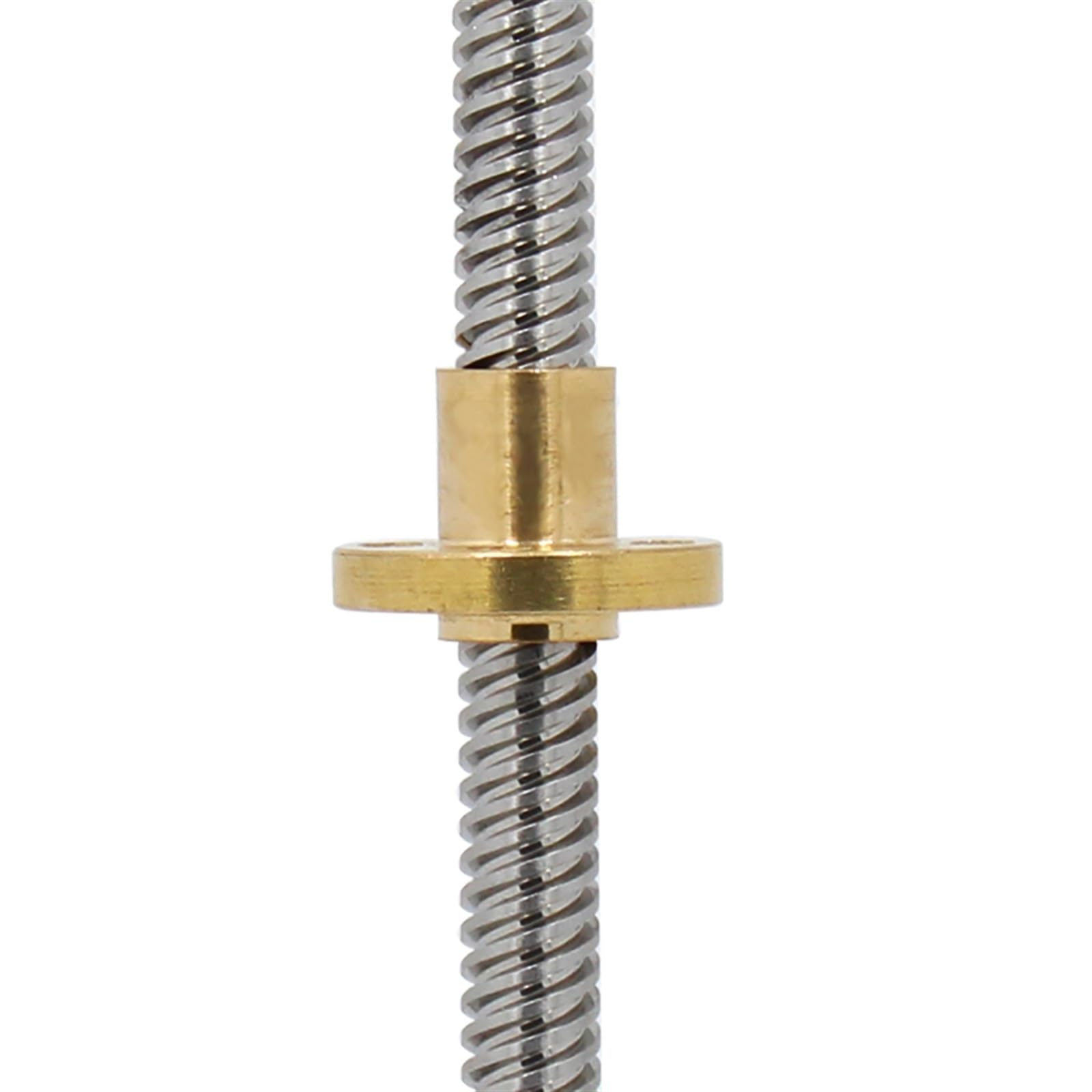 ELLANA Gewindespindel-Set T8, 8 mm x 2 mm, Vollgewinde, Edelstahl, Verzinkt, glatt, 150-1200 mm, 1 Stck + 2x KP08 + 1x Kupplung 5x8 mm