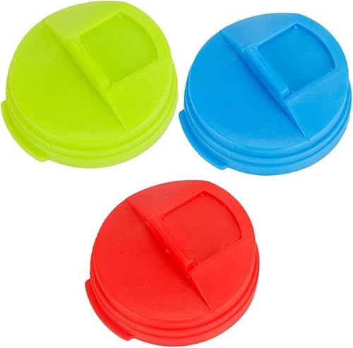 Tapas a prueba de 3 piezas para latas, tapas de silicona para tazas, tapas de lata para latas, tapas de latas delgadas, cubierta protectora para