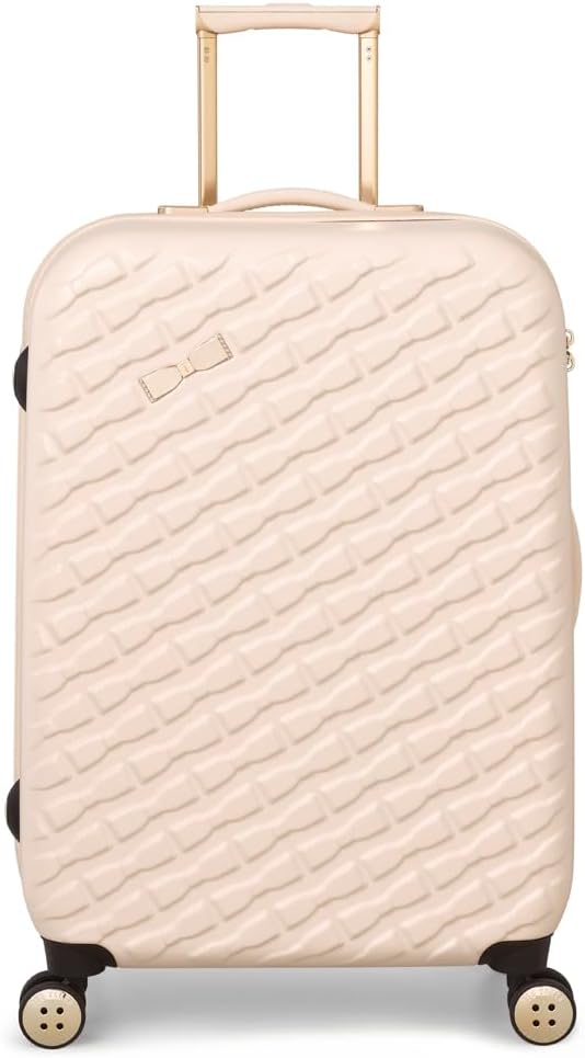 Ted Baker Women's Belle Fashion Lightweight Hardshell Spinner Luggage, Sand Dollar, Checked-Medium 27-Inch, Luggage