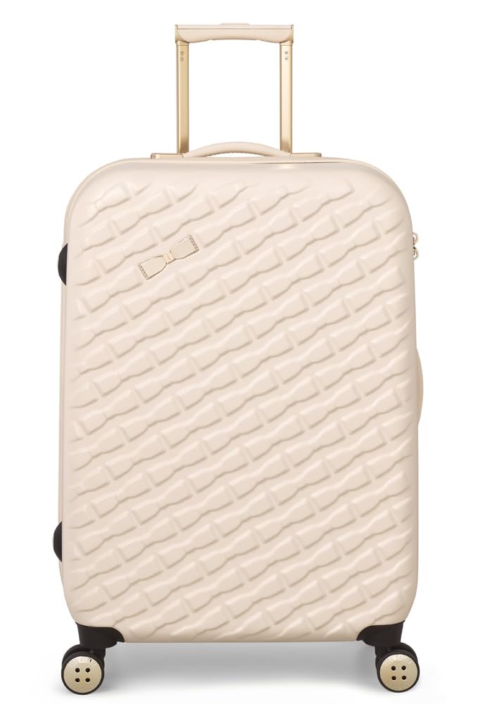 Ted BakerWomen's Belle Fashion Lightweight Hardshell Spinner Luggage, Sand Dollar, Checked-Medium 27-Inch, Luggage