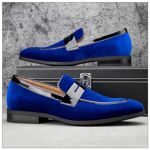Image of JITAI Mens Velvet Loafers Dress Shoes Loafers for Men Tuxedo Suit Shoes