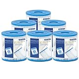Cartucho de filtro para piscina: se recomienda reemplazar el filtro cada dos semanas en verano para mantener el agua limpia.