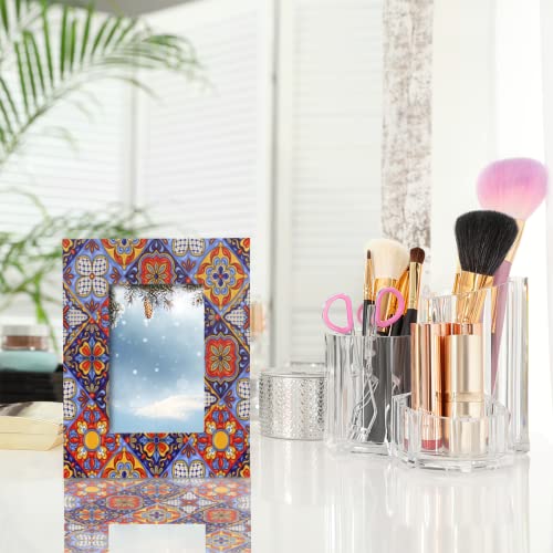 Bardic Mexican Talavera 4X6 Picture Frames, Ethnic Ceramic Tile Wooden Photo Frames Wall Or Tabletop Display For Home Office Hotel Decor #TOP6