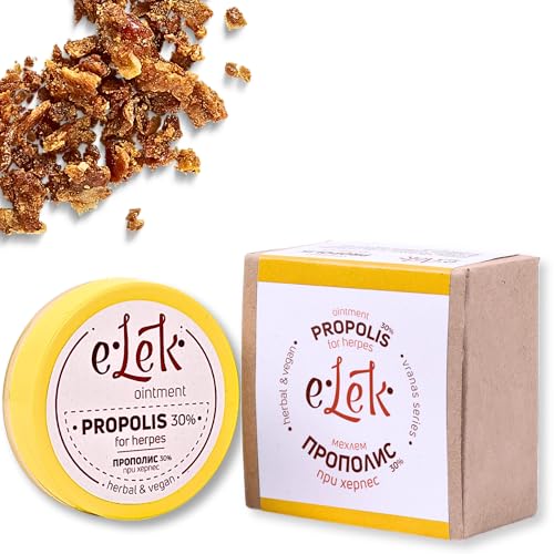 ELEK Bio Pomada con Propolis 30% Alta Dosis 20ml - Crema Hidratante con Propoleo para Piel Seca - Crema Facial para Hombre y Mujere - Cuidado para Piel en Agrietados Labios y Manos & Pies- Skin Care