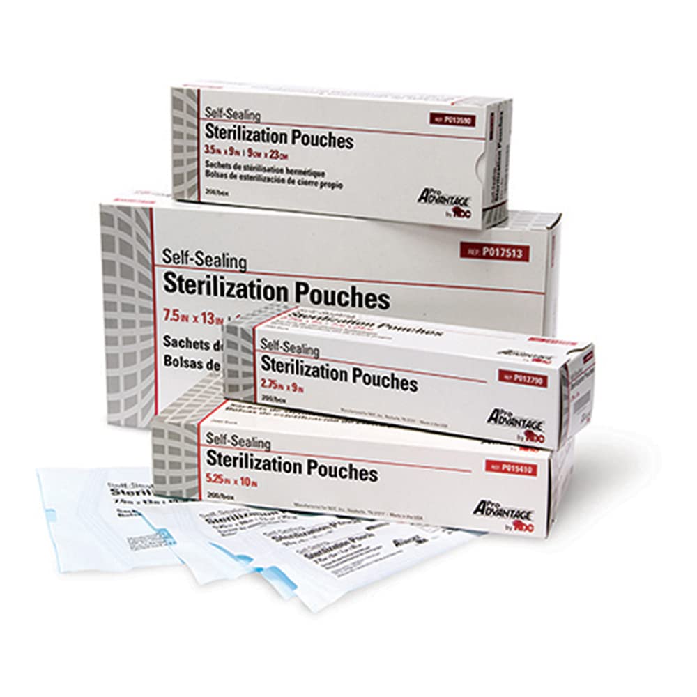 Pro Advantage CRO P015410 Self Seal Sterilization Pouch, 5-1/4" W x 10" L (Pack of 2000)