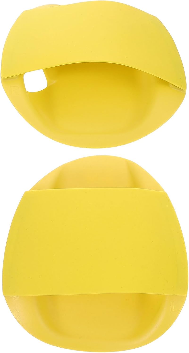 Youth Silicone Swimming Hand Paddles for Teens – 2Pcs Yellow Small Swim Training Gear for Pool Exercise and Swim Technique Improvement