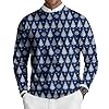Generico Maglioni Brutti di Natale - Maglione Natalizio Uomo Maglietta Jumper 3D Stampato con Girocollo Abbigliamento Stampare Natalizio Invernale Maniche Lunghe Pullover Azzurro L