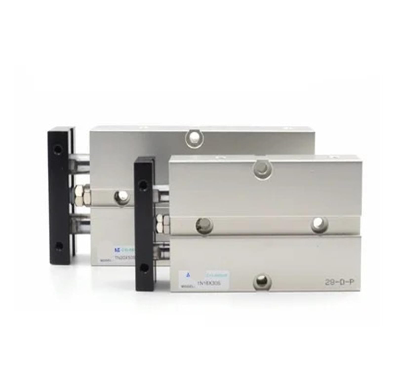 Vérin double tige TN25X100S avec piston magnétique et corps en aluminium anti torsion