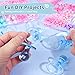 36 Pieces Acrylic Pacifiers for Baby Shower Games Boy, 2.5'' Baby Shower Pacifiers, Bulk Pacifier for Hunt Games, Gender Reveal Table Scatter, Party Favors Decoration(Blue)