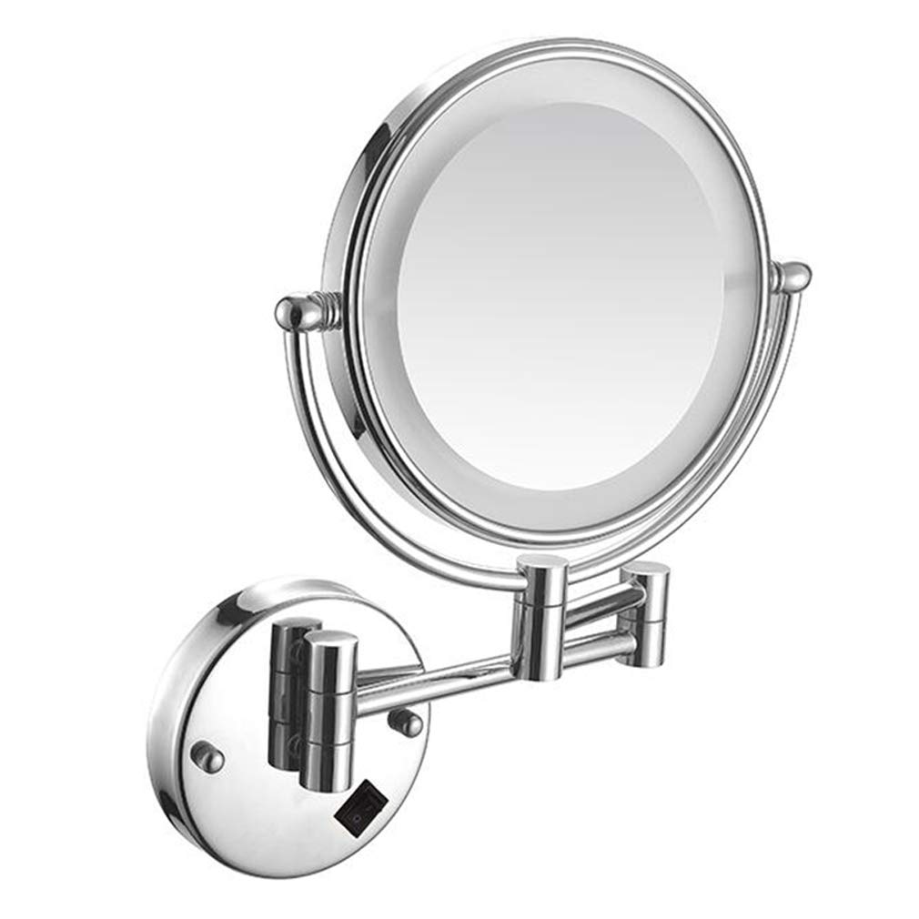 Miroir de beauté extensible alimenté par prise pour un rasage parfait