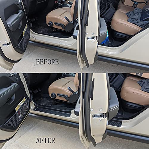 Kmfcdae For Jeep Jl Door Sill Guards 4 Door Entry Guard Black Soft Rubber Scratch Cover Protector Decal Sticker For Jeep Wrangler Jl Jlu Gladiator Jt 4-Door 2018 2019 2020 2021 2022 2023 #TOP1
