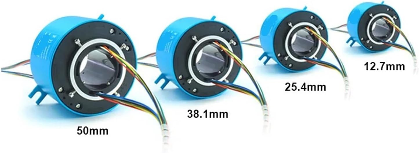 Through Hole Slip Ring 360 Degree Rotary Joint Connector, 6~12 Wires, 2A 5~10A, ID20~60mm, OD42~130mm(8X35mm 6CH 5A)