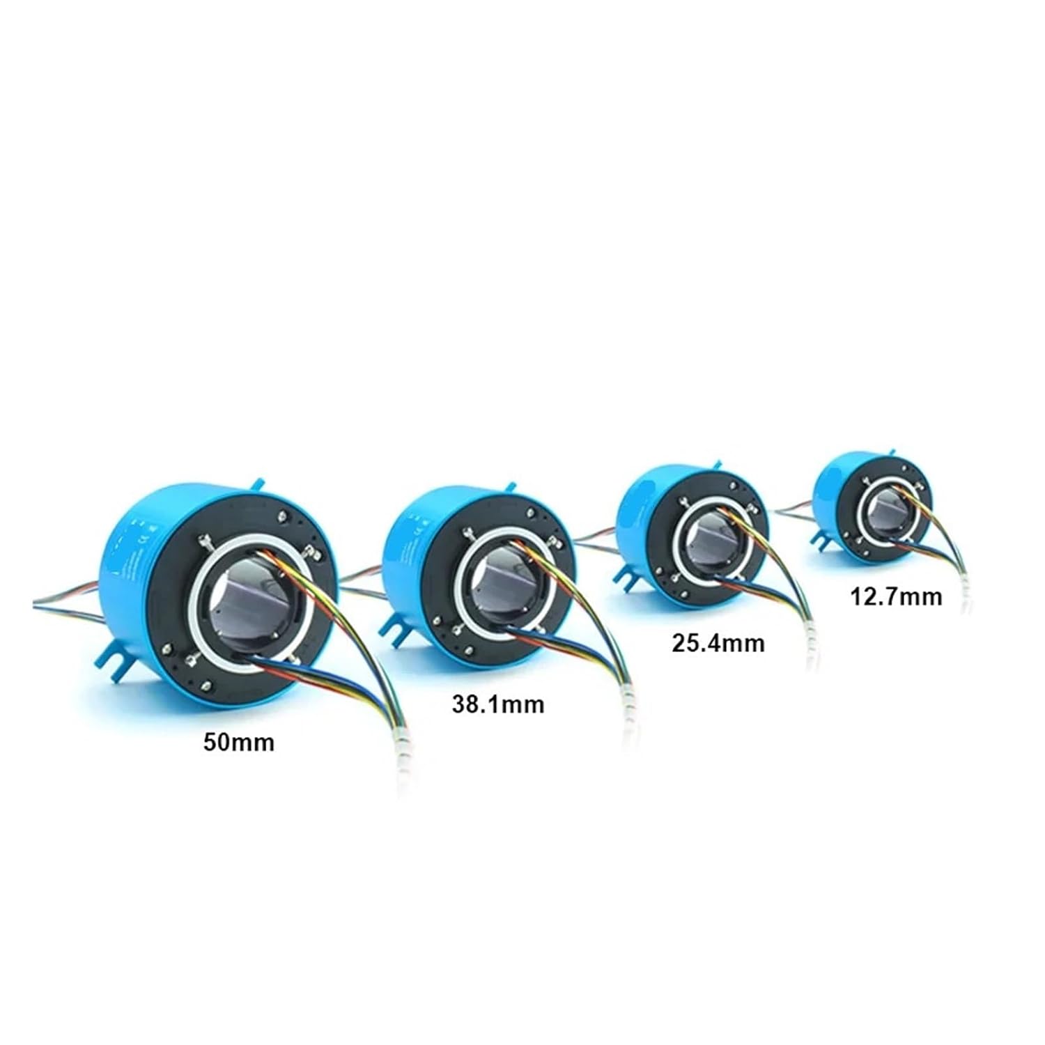 Through Hole Slip Ring 360 Degree Rotary Joint Connector, 6~12 Wires, 2A 5~10A, ID20~60mm, OD42~130mm(8X35mm 6CH 5A)