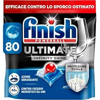 Finish Ultimate Infinity Shine Pastiglie Lavastoviglie, 80 Capsule Lavastoviglie, Detergenti per...