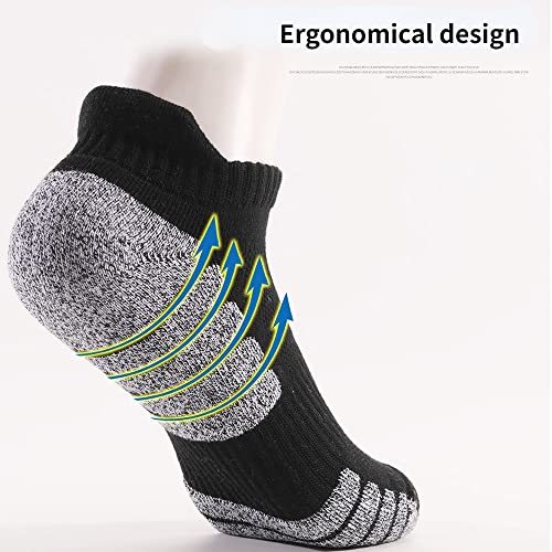 6 Pairs Reinforced Towel Bottom Running Socks, Boat Socks, Anti Slip and Sweat Absorbing3