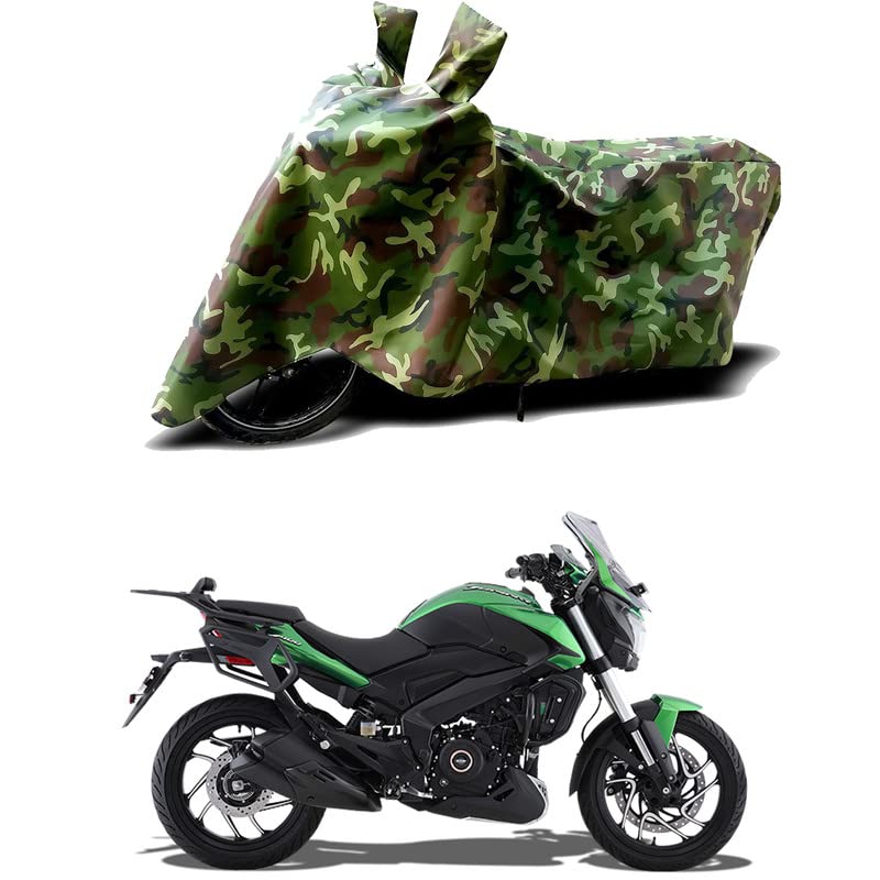 Image of 100% Water Resistant Bike Scooty Two Wheeler Body Cover Compatible for Bajaj Dominar 400 STD /UV-Rays /Heat Protection /Birds Dropping /Scratchproof /Dust Proof /Waterproof /All Varient[Green MJ]